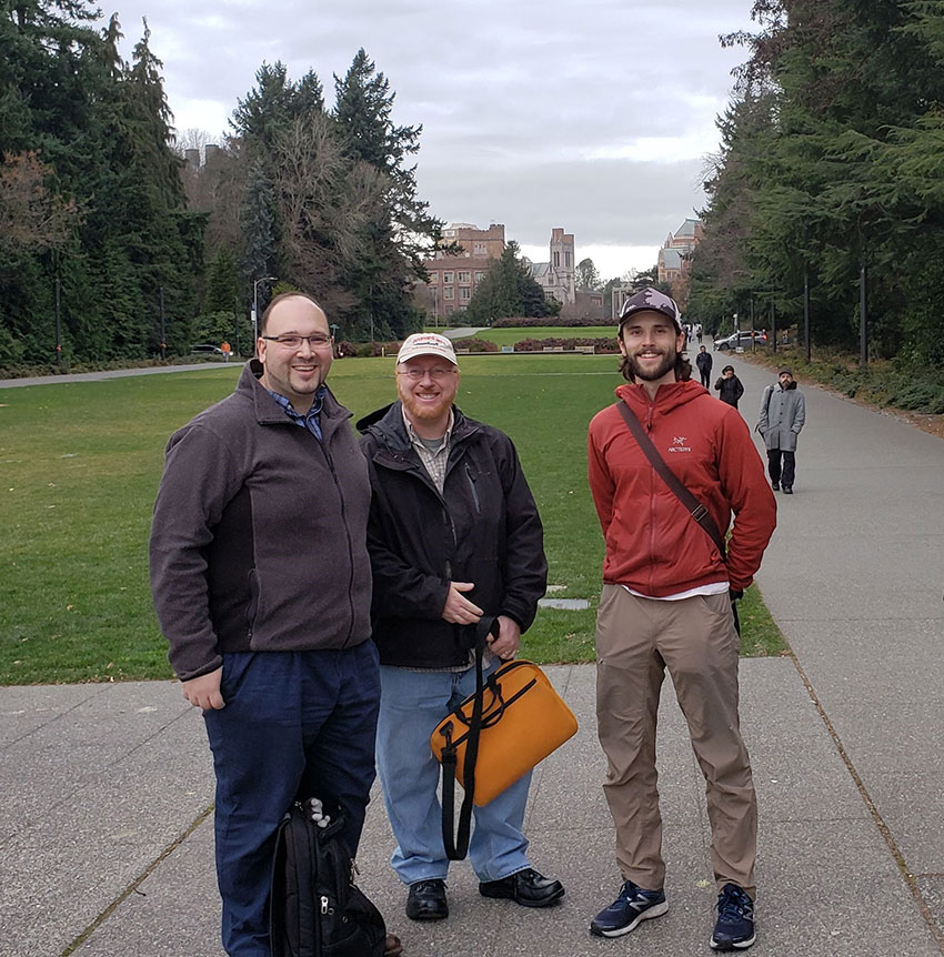 The founders of Aquagga photographed on the University of Washington Campus