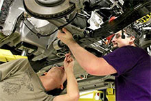 ME engineering students Trevor Crain and Joshua Wilke. Photo: ALAN BERNER / THE SEATTLE TIMES