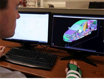 ME student uses a computer program to design car for competition