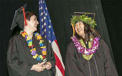 Undergraduate students at graduation