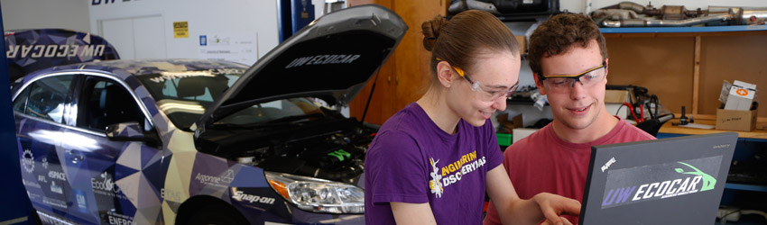 capstone projects for mechanical engineering ME students working on EcoCAR