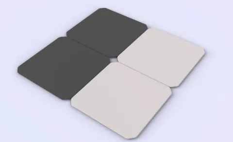 illustration of a 2x2 grid of squares with the left two squares dark grey and the light two squares light grey