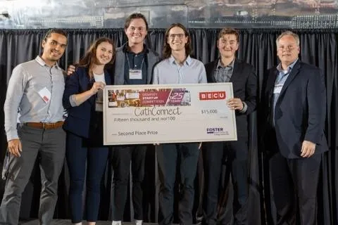 Group photo of the CathConnect team winners 