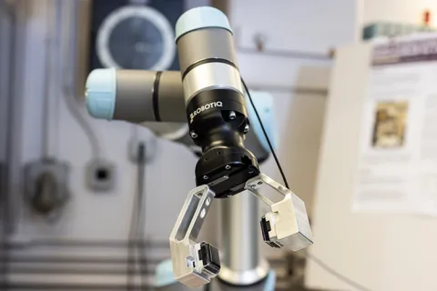 A robotic arm with a grasper