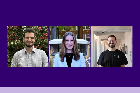 Collage of three people's headshots