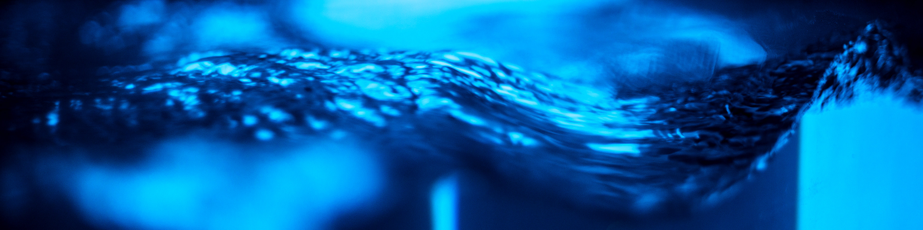 close up of water in a wave tank
