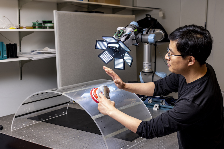 Researcher working at the MACS Lab