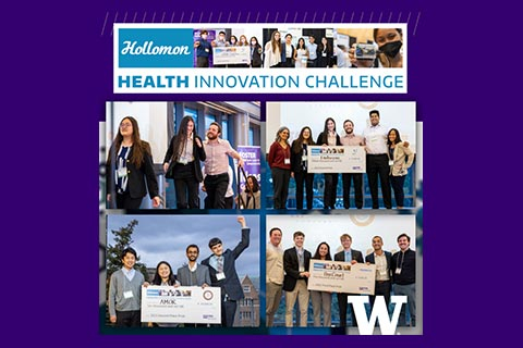 Collage of winning teams of the 2023 Hollomon Health Innovation Challenge