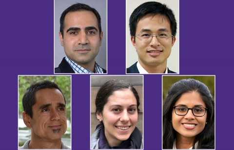 A collage of five new faculty