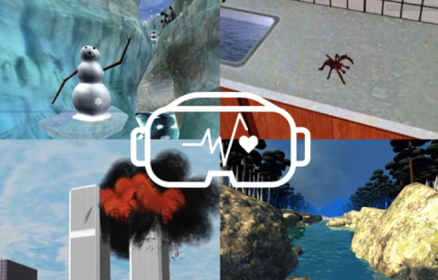 A collage of four VR images